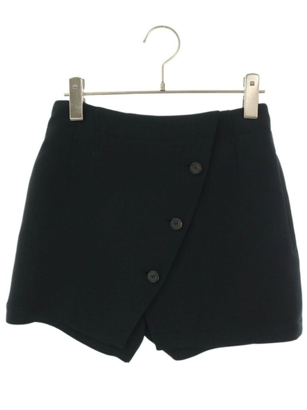 Dior Button Flap Silk Blend Wool Shorts 34